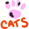 hand drawn cat paw